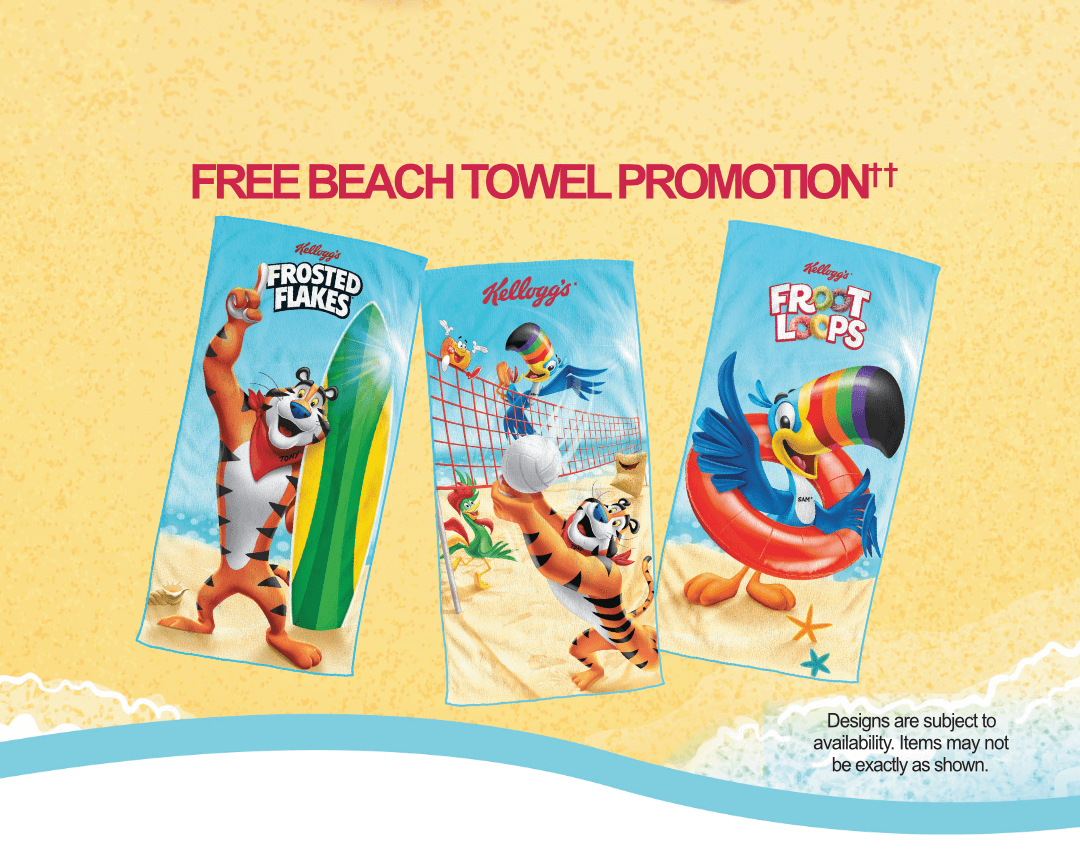 Free beach towel promotion
