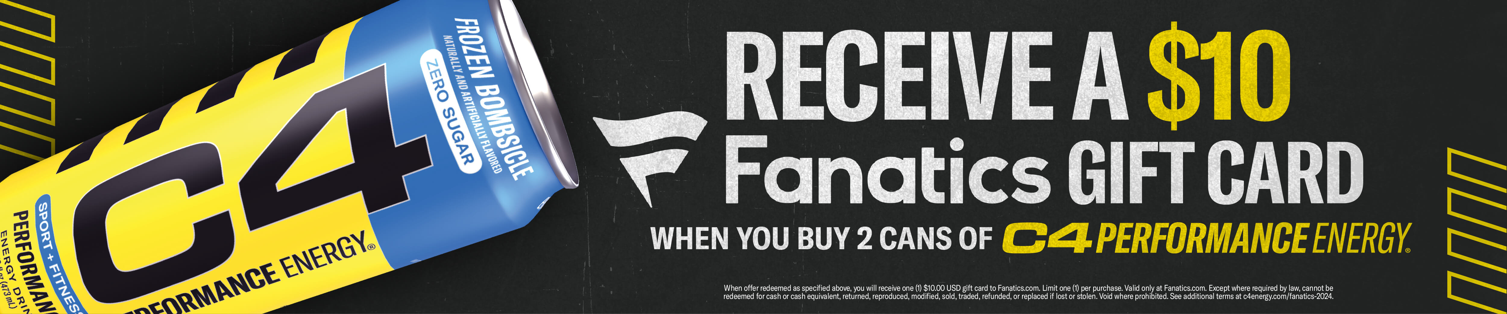 C4 Energy Fanatics Reward Program Desktop Header Image