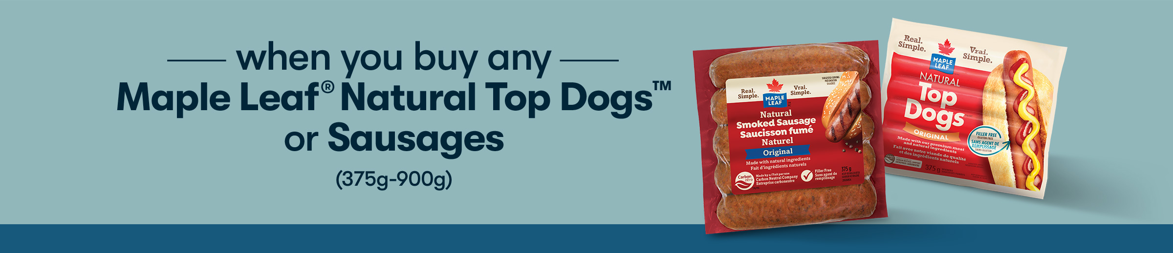 Maple Leaf® Natural Top Dogs™ Original Hot Dogs - Maple Leaf